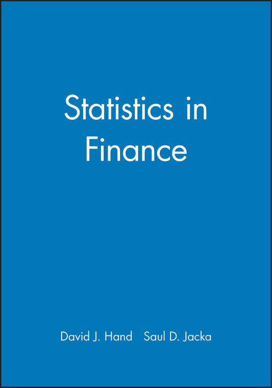Statistics in Finance (Hardback) 9780470711095