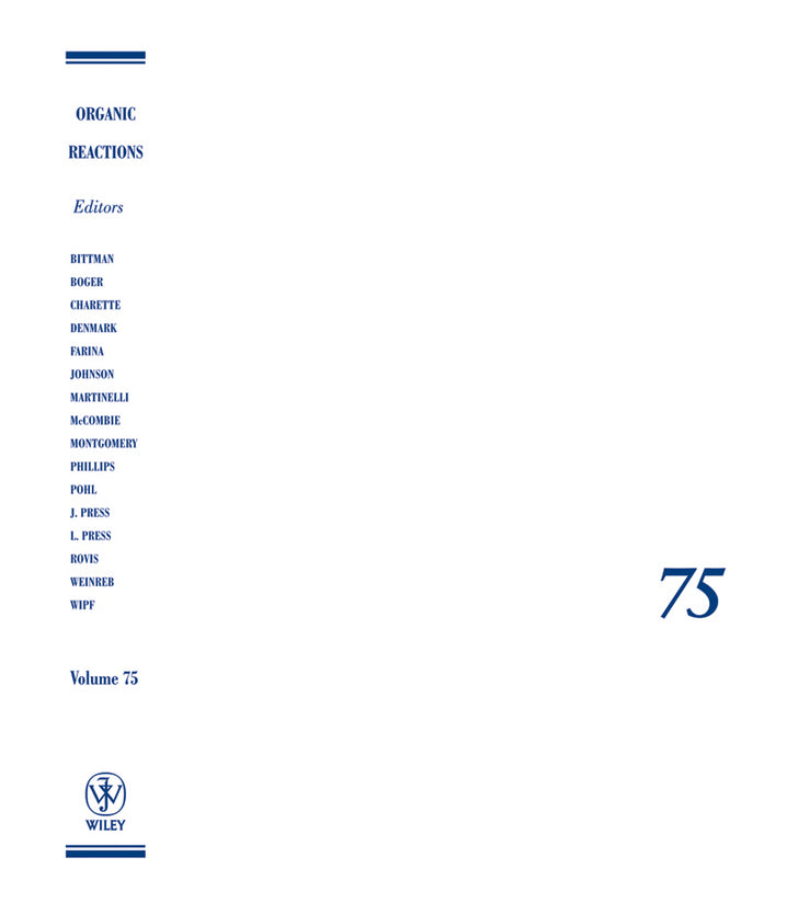 Organic Reactions, Volume 75 (Hardback) 9780470889077