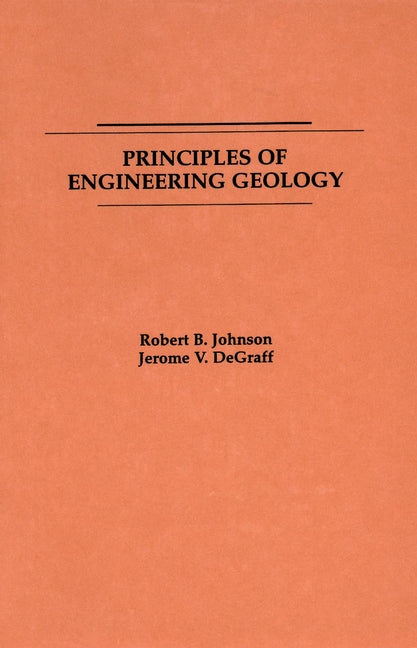 Principles of Engineering Geology (Paperback / softback) 9780471034360