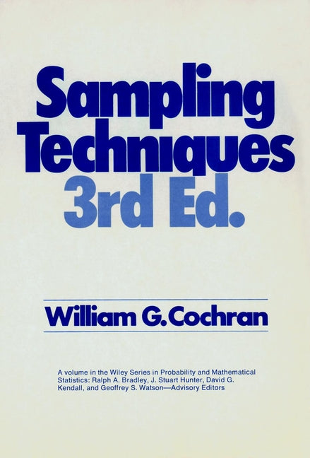 Sampling Techniques (Paperback / softback) 9780471162407
