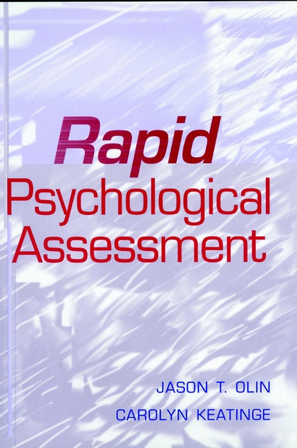 Rapid Psychological Assessment (Hardback) 9780471181811