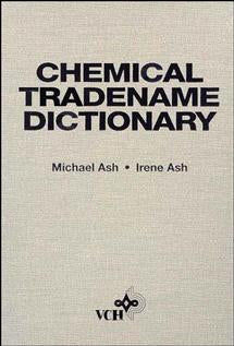 Chemical Tradename Dictionary (Hardback) 9780471188575