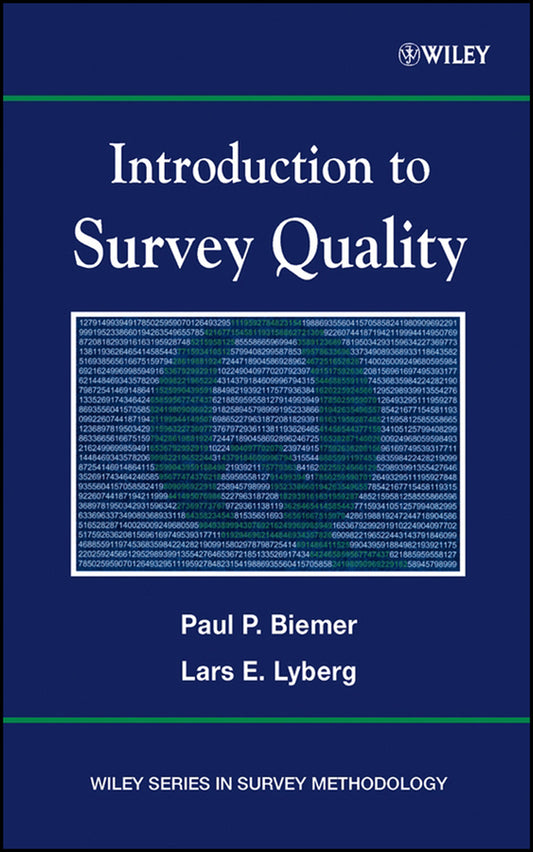Introduction to Survey Quality (Hardback) 9780471193753