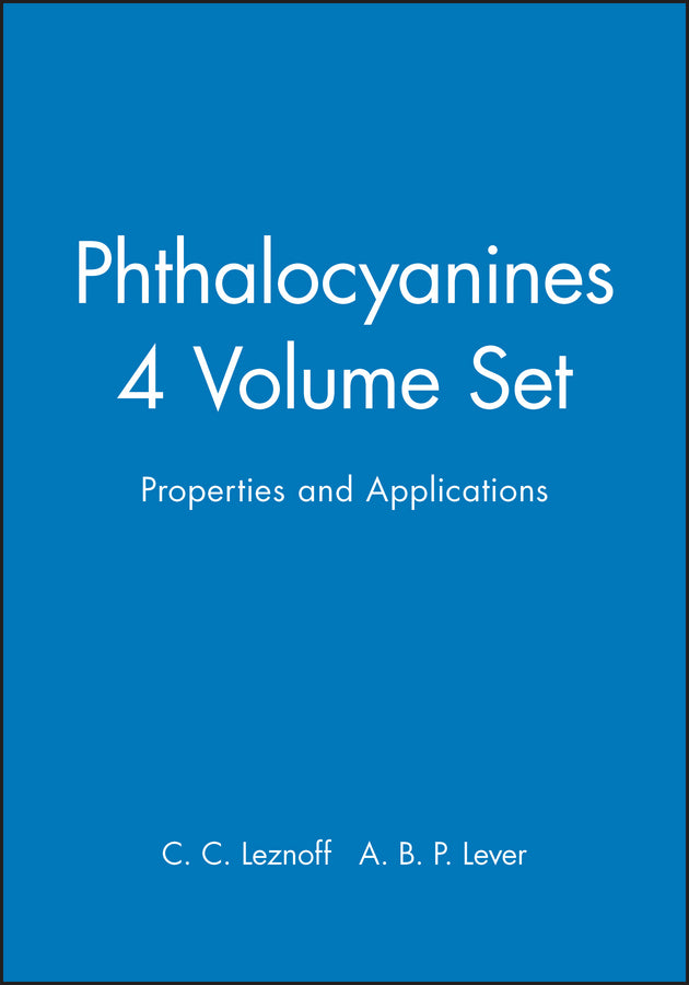 Phthalocyanines, Set (Hardback) 9780471238997