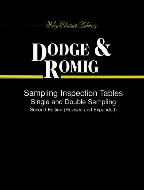 Sampling Inspection Tables; Single and Double Sampling (Paperback / softback) 9780471255499