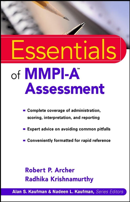 Essentials of MMPI-A Assessment (Paperback / softback) 9780471398158