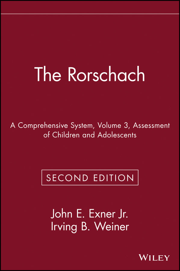 The Rorschach, Assessment of Children and Adolescents (Hardback) 9780471559276
