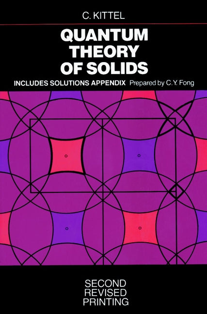 Quantum Theory of Solids (Paperback / softback) 9780471624127