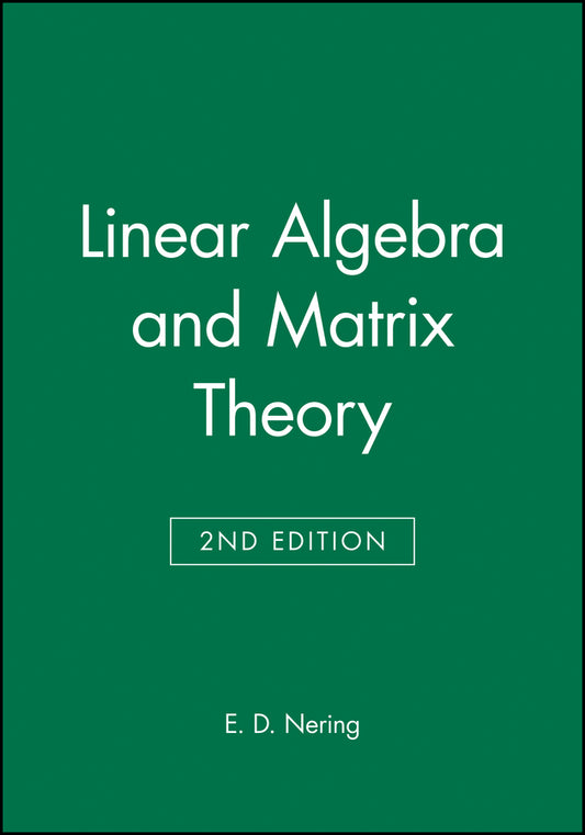 Linear Algebra and Matrix Theory (Paperback / softback) 9780471631781