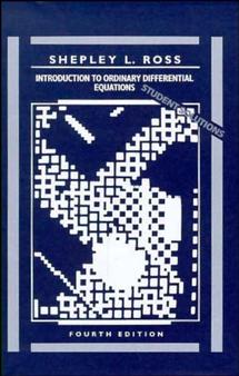 Student Solutions Manual to accompany Introduction to Ordinary Differential Equations, 4e (Paperback / softback) 9780471634386