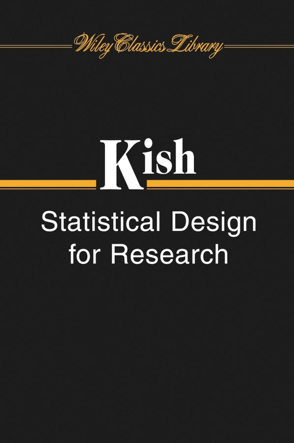 Statistical Design for Research (Paperback / softback) 9780471691204
