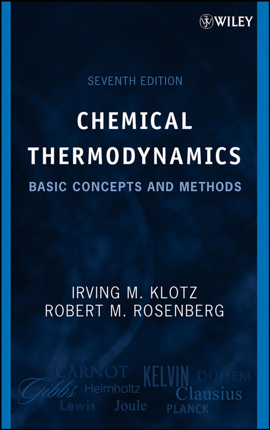 Chemical Thermodynamics; Basic Concepts and Methods (Hardback) 9780471780151