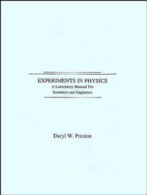 Experiments in Physics; A Laboratory Manual for Scientists and Engineers (Paperback / softback) 9780471805717