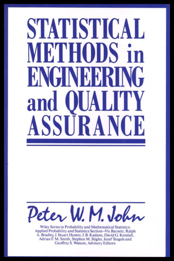 Statistical Methods in Engineering and Quality Assurance (Hardback) 9780471829867