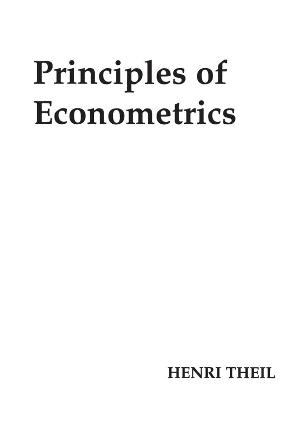 Principles of Econometrics (Paperback / softback) 9780471858454