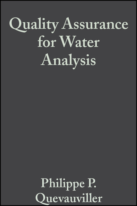 Quality Assurance for Water Analysis (Hardback) 9780471899624