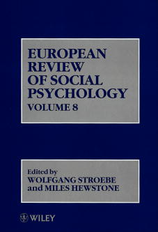 European Review of Social Psychology, Volume 8 (Hardback) 9780471979494