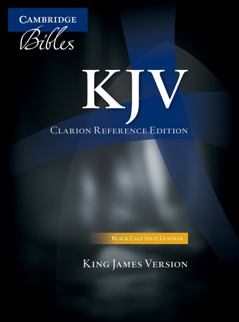KJV Clarion Reference Bible, Black Calf Split Leather, KJ484:X Black Calf Split Leather (Leather / fine binding) 9780521228626