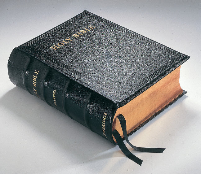 KJV Lectern Bible with Apocrypha, Black Goatskin Leather over Boards, KJ986:XAB (Leather / fine binding) 9780521508216