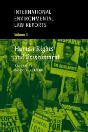 International Environmental Law Reports (Hardback) 9780521650366
