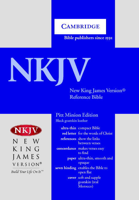 NKJV Pitt Minion Reference Bible, Black Goatskin Leather, Red-letter Text, NK446:XR (Leather / fine binding) 9780521706216