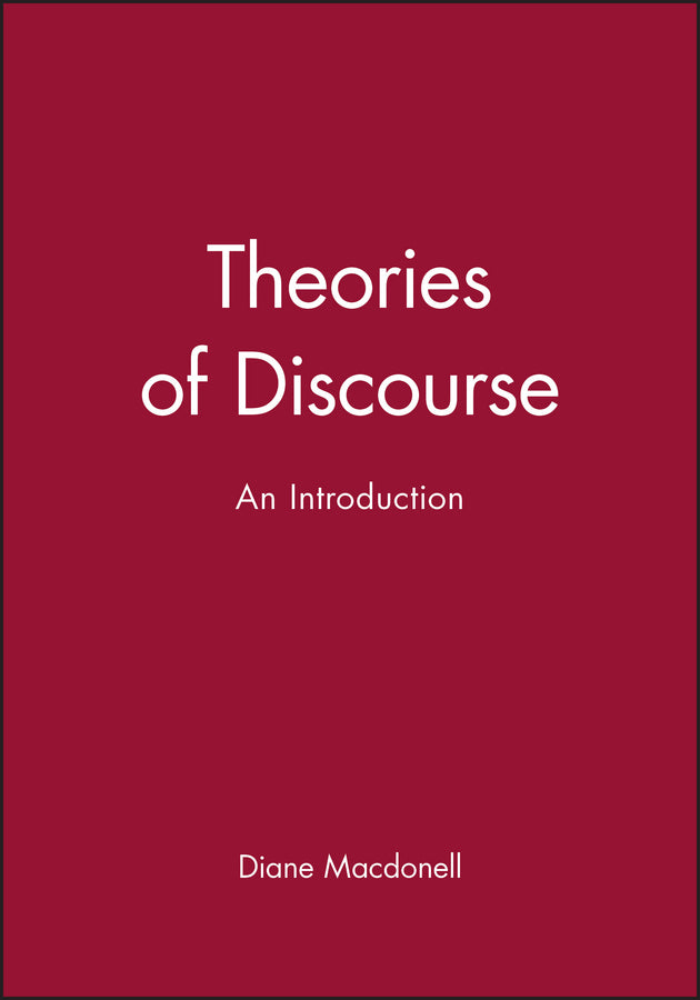 Theories of Discourse; An Introduction (Paperback / softback) 9780631148395