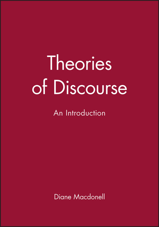 Theories of Discourse; An Introduction (Paperback / softback) 9780631148395