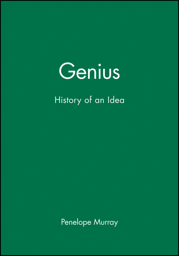 Genius; History of an Idea (Hardback) 9780631157854