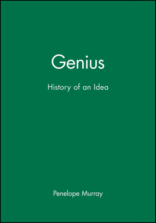 Genius; History of an Idea (Hardback) 9780631157854