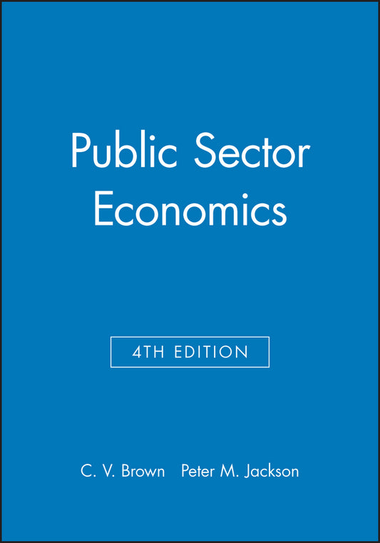 Public Sector Economics (Paperback / softback) 9780631162087