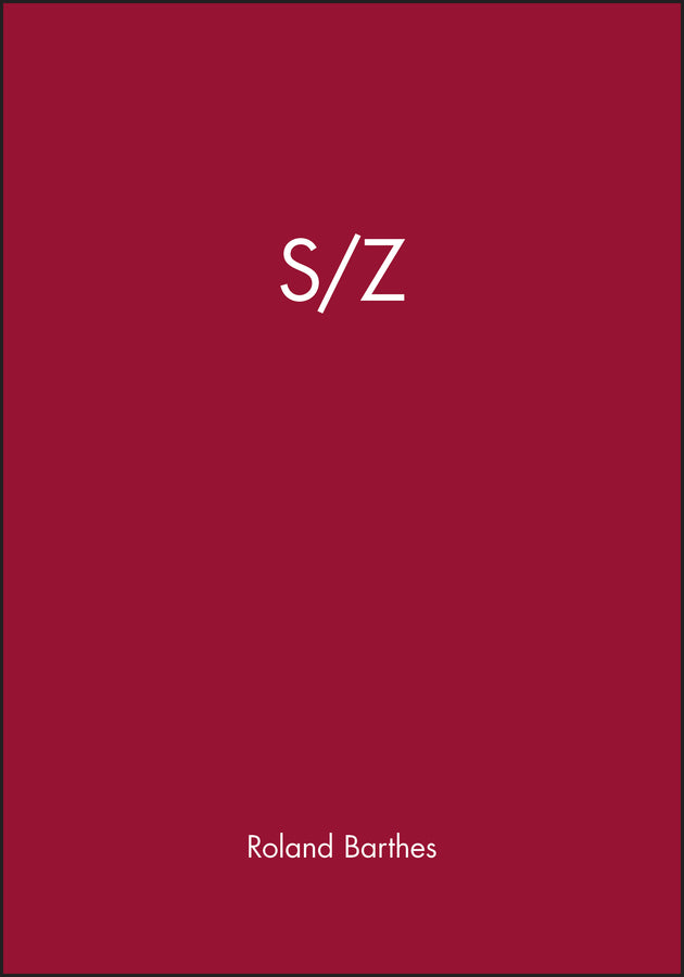 S/Z (Paperback / softback) 9780631176077