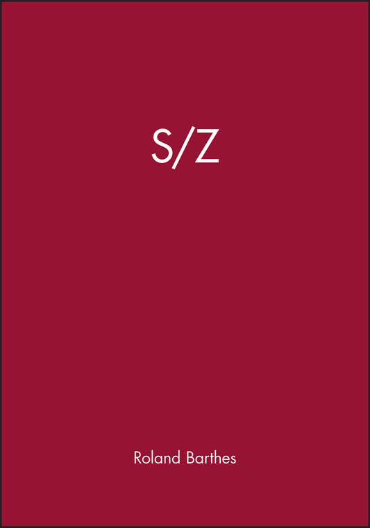S/Z (Paperback / softback) 9780631176077