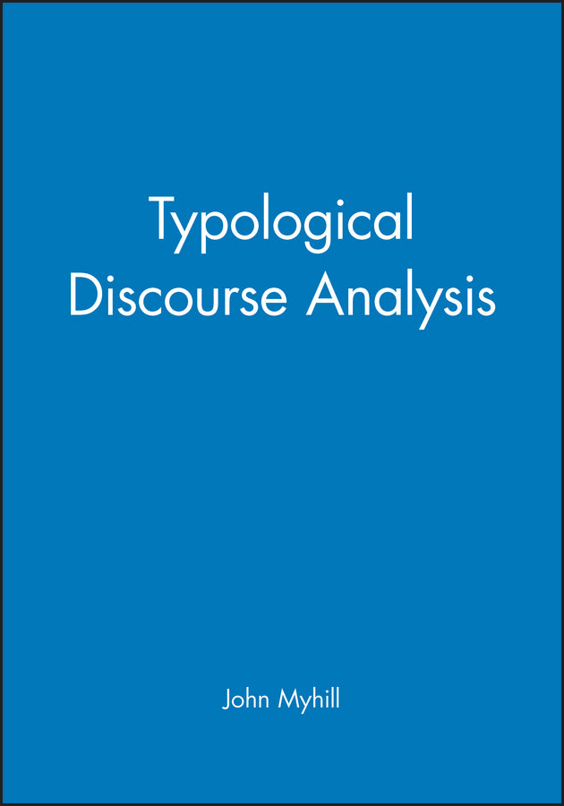 Typological Discourse Analysis (Hardback) 9780631176145