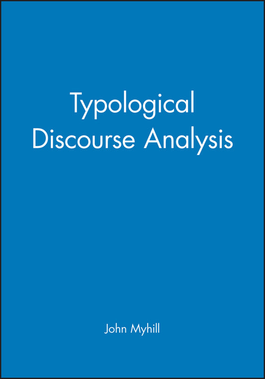 Typological Discourse Analysis (Hardback) 9780631176145