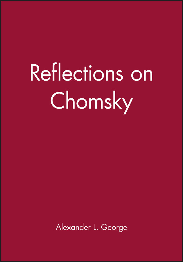 Reflections on Chomsky (Paperback / softback) 9780631179191