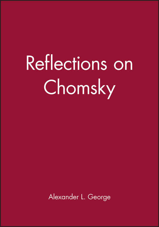 Reflections on Chomsky (Paperback / softback) 9780631179191