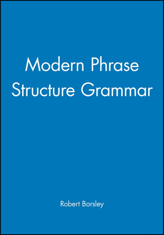 Modern Phrase Structure Grammar (Paperback / softback) 9780631184072