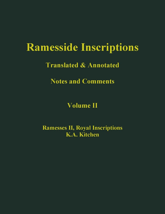 Ramesside Inscriptions, Ramesses II: Royal Inscriptions (Hardback) 9780631184355