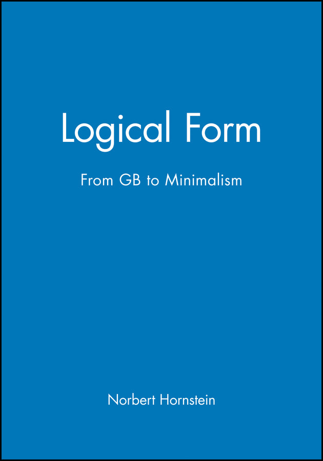 Logical Form; From GB to Minimalism (Paperback / softback) 9780631189428