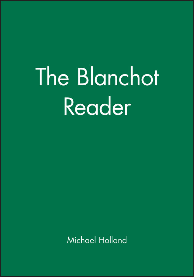 The Blanchot Reader (Paperback / softback) 9780631190844