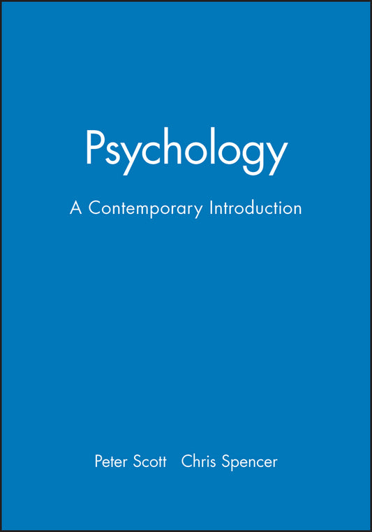 Psychology; A Contemporary Introduction (Paperback / softback) 9780631192350