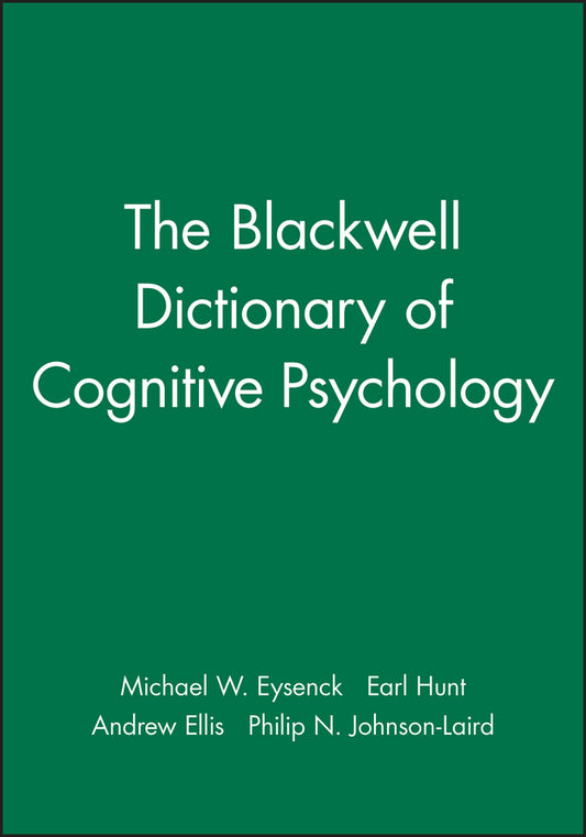 The Blackwell Dictionary of Cognitive Psychology (Paperback / softback) 9780631192572