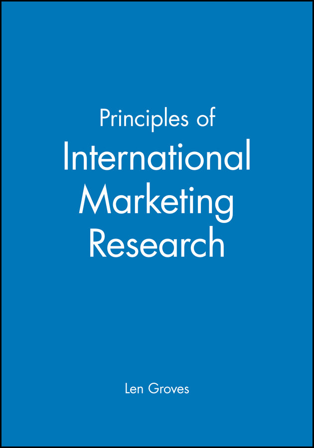 Principles of International Marketing Research (Paperback / softback) 9780631193555