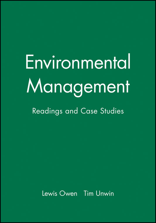 Environmental Management; Readings and Case Studies (Hardback) 9780631201168