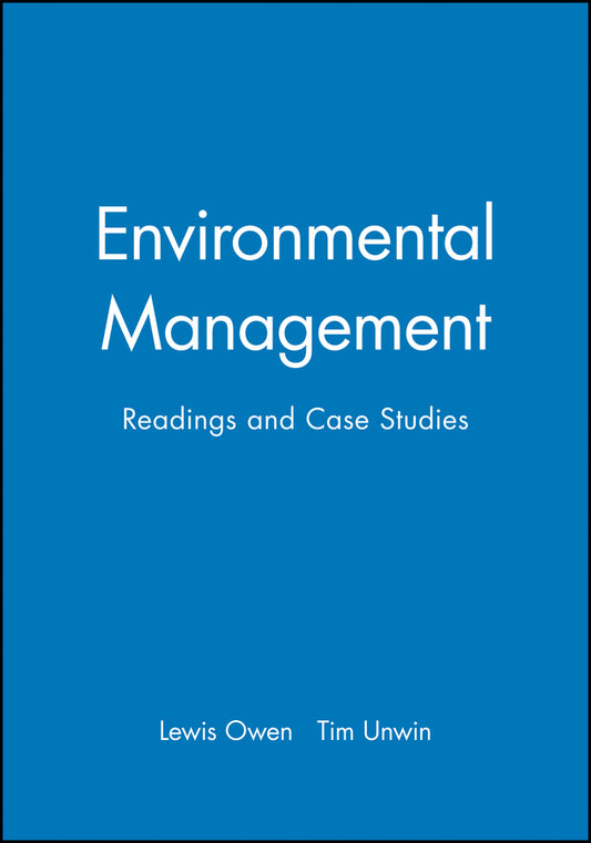 Environmental Management; Readings and Case Studies (Paperback / softback) 9780631201175
