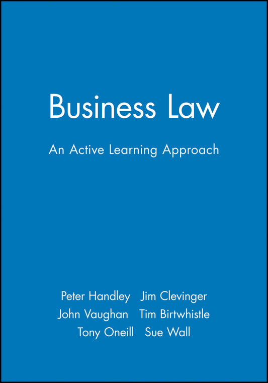 Business Law; An Active Learning Approach (Paperback / softback) 9780631201830