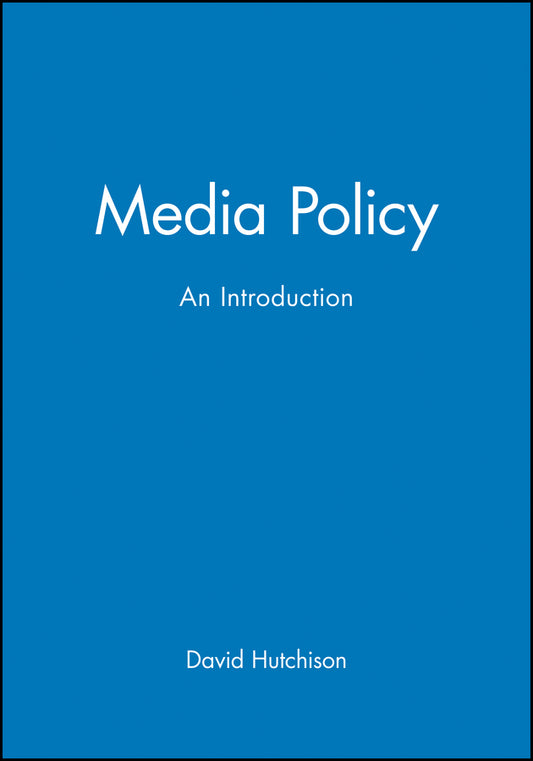 Media Policy; An Introduction (Paperback / softback) 9780631204343