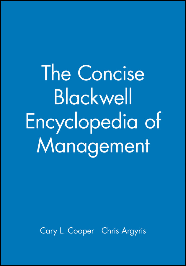 The Concise Blackwell Encyclopedia of Management (Paperback / softback) 9780631209119