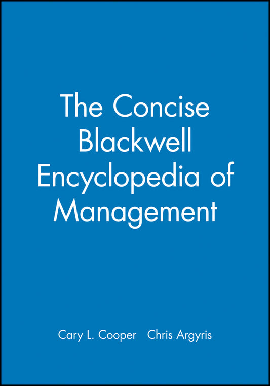 The Concise Blackwell Encyclopedia of Management (Paperback / softback) 9780631209119