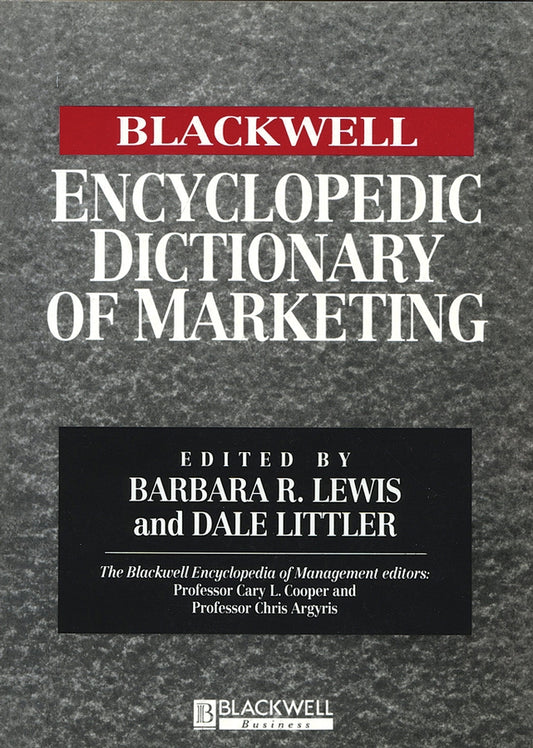 The Blackwell Encyclopedic Dictionary of Marketing (Paperback / softback) 9780631214854